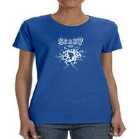 Страшен техно тениска за тениска-Image от Shutterstock, женски 5x-голям