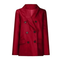 Зимни палта за жени с дълга дължина вълна смес с пълен ръкав окоп изходни дрехи солиден бутон надолу драпирано яке за ревера