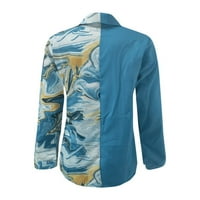 Ризи с дълъг ръкав за женски бутон надолу с v-образна флорална графична контраст цветен новост блузи hot6sl869858